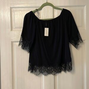 Banana Republic Lace Trim Blouse- NWT- Medium